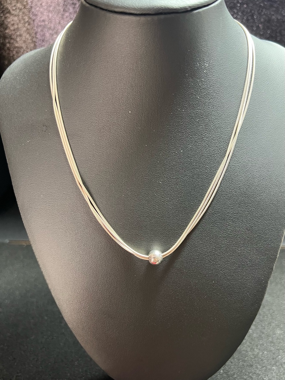 Retired Silpada “Thoreau” 3-strand sterling silver necklace N1914